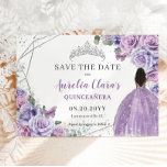 Reserve A Data Purple Lilac Floral Quinceanera Brown Princess<br><div class="desc">c) O Feliz Cat Studio</div>