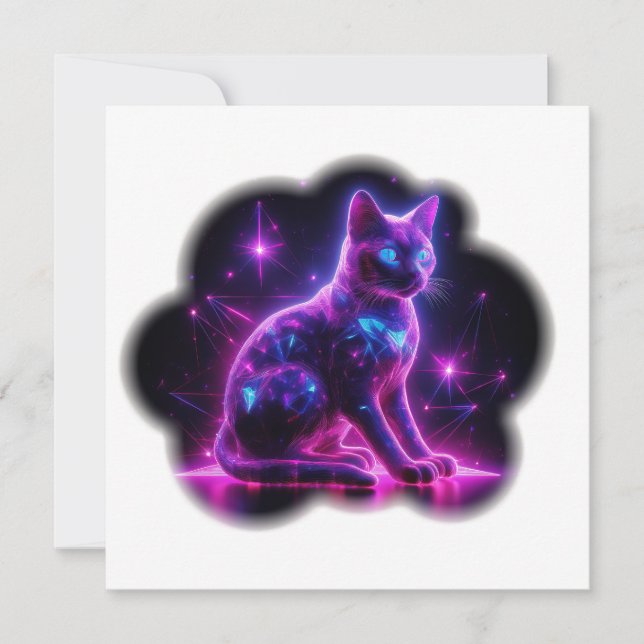 Reserve A Data Purple Neon Siamese Cat With Blue Eyes & Starburst (Frente)