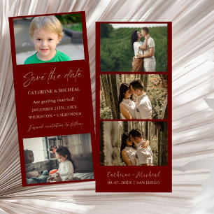 Reserve A Data Quadro de strip de foto de casamento minimalista