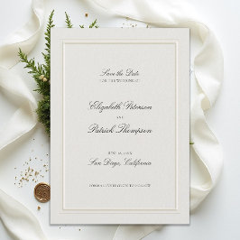 Reserve A Data Quadro Formal Moderno Clássico Elegante Casamento
