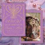 Reserve A Data Quadro Whimsical Boho SALVE A DATA FOTO PERSONALIZ<br><div class="desc">Cartão desenhado à mão para diversão, salve a data! Mão fez arte para você! Design perfeito para chá de panela, festa de solteira, festa de noivado, data ou aniversário. TOTALMENTE PERSONALIZÁVEL! Clique em "Personalizar" acima para editar o texto e adicionar sua própria foto 4x6. Clique em "editar usando a ferramenta...</div>