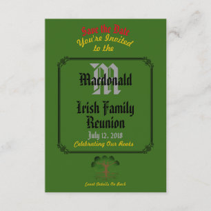 Reserve A Data Qualquer Nome e Data da Reunião da Família Verde I