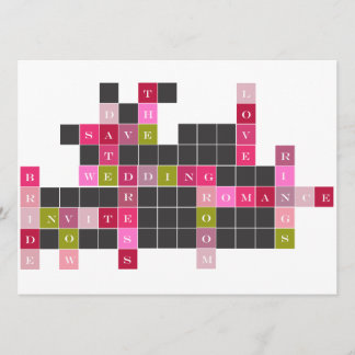 Reserve A Data Quebra-cabeça de Palavra Cruzada Salvar a Data