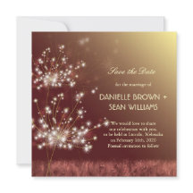 Queda Dandelions Brown Casamento Salve a Data
