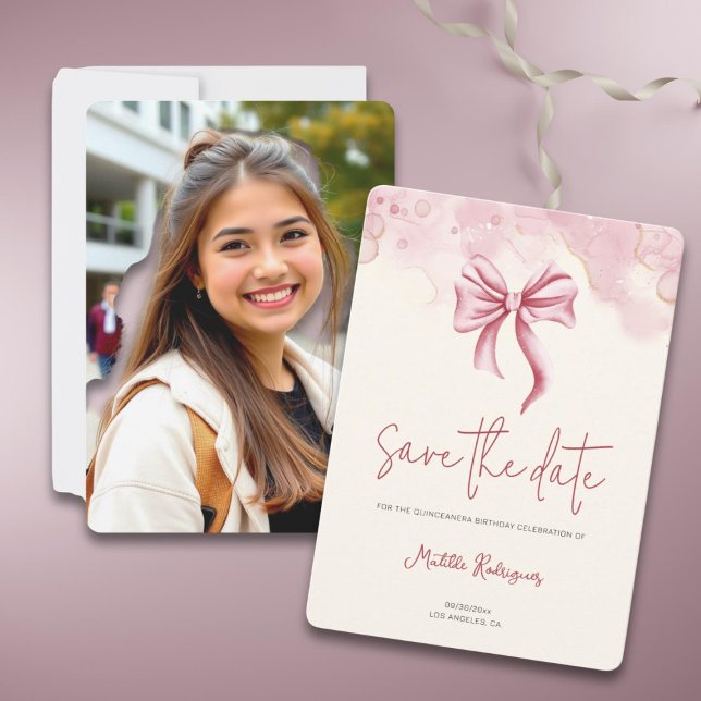 Reserve A Data Quinceañera, Arco Rosa Elegante (Criador carregado)