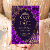 Quinceanera Roxo Dourado