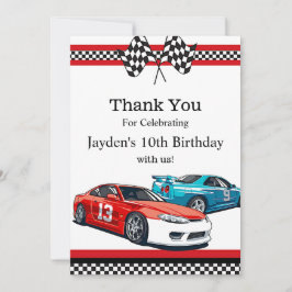 Reserve A Data Race Car Birthday, obrigado você