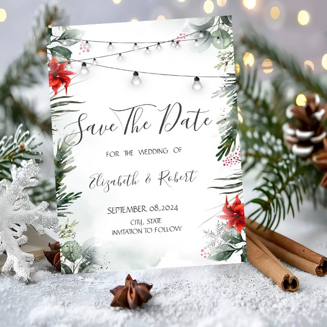 Reserve A Data Ramos de Pinheiro, Poinsettia Save The Date (Criador carregado)