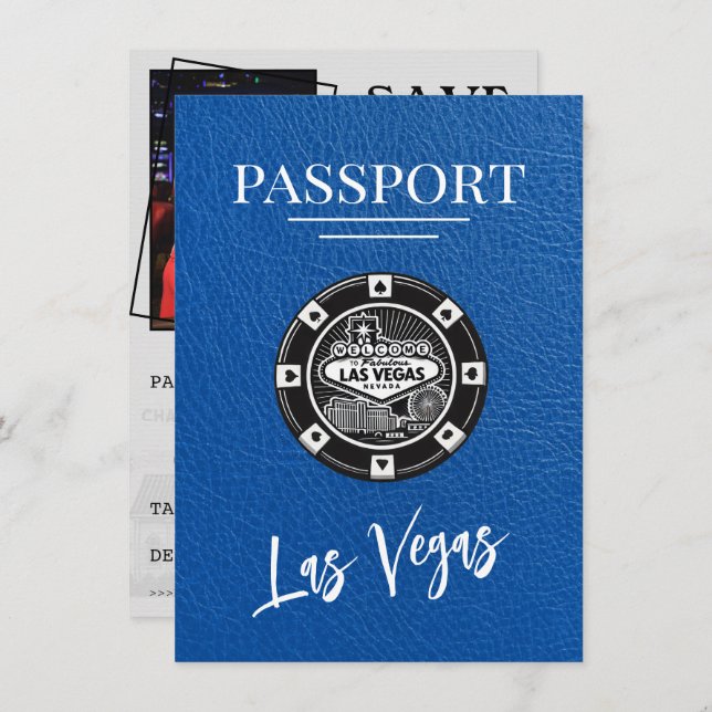 Reserve A Data Real Blue Las Vegas Passaporte Salvar A Data (Frente/Verso)