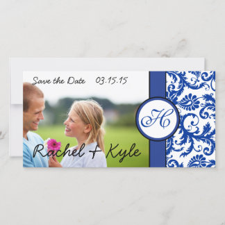 Reserve A Data Real Blue Vintage Modern Damask Salvar Data