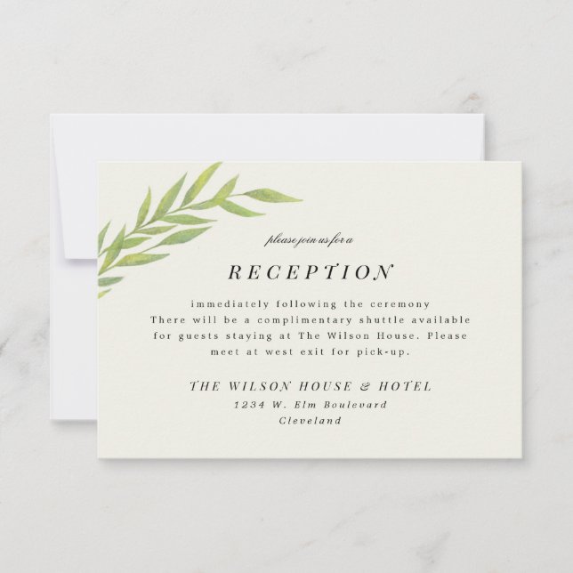 Reserve A Data Recepção de casamento de Ramificação Simples (Frente)