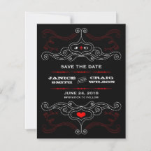 Red & Black Rock 'n' Roll Music Themed Weding