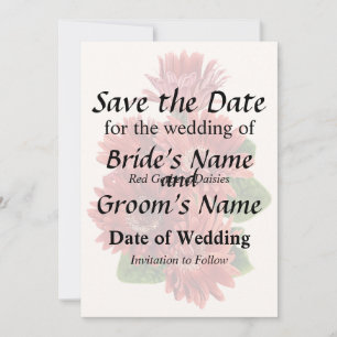 Reserve A Data Red Gerbera Daisies