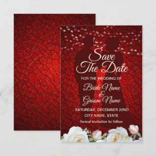 Reserve A Data Red Wedding White Flowers Modern