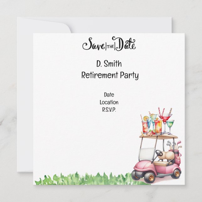 Reserve A Data Reforma de golfe para golfista feminino (Frente)