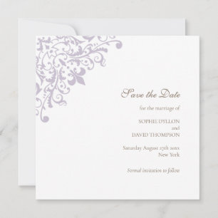 Reserve A Data Regency Purple Fleur de Wedding Salvar Data