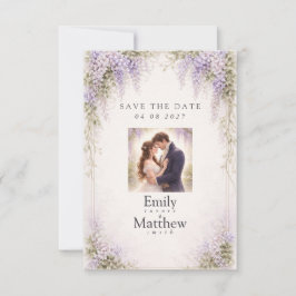Reserve A Data Regency Wisteria Save the Date Photo Card