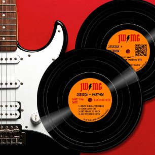 Reserve A Data Registro Monograma Clássico Rock Bolt Salvar a Dat