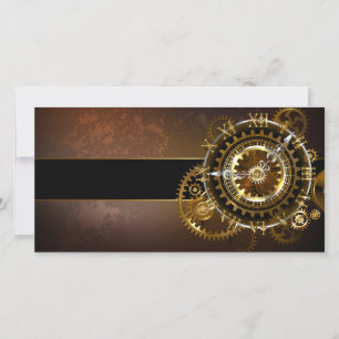 Reserve A Data Relógio a vapor com engrenagens antigas