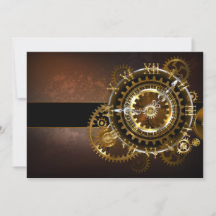 Reserve A Data Relógio steampunk com engrenagens antigas