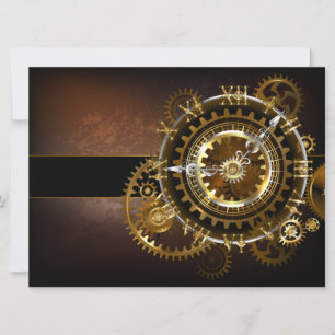 Reserve A Data Relógio steampunk com engrenagens antigas