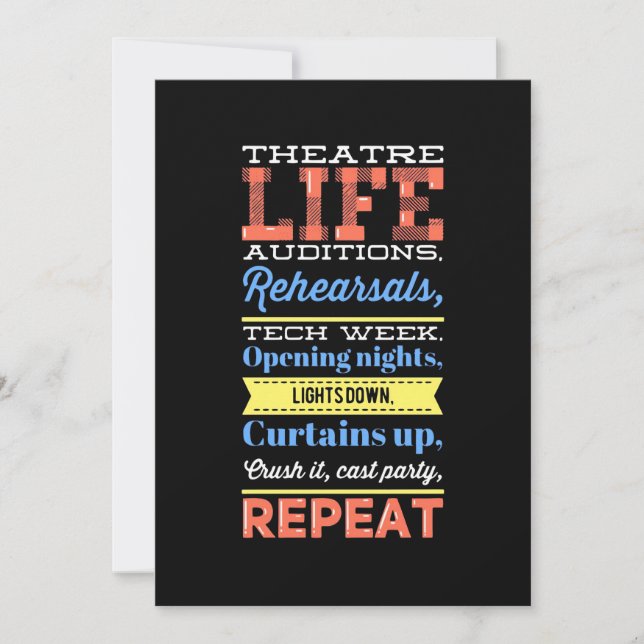 Reserve A Data Repetir vida no teatro (Frente)