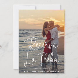 Reserve A Data Reserva la Fecha Elegant Script Fotografia Espanho