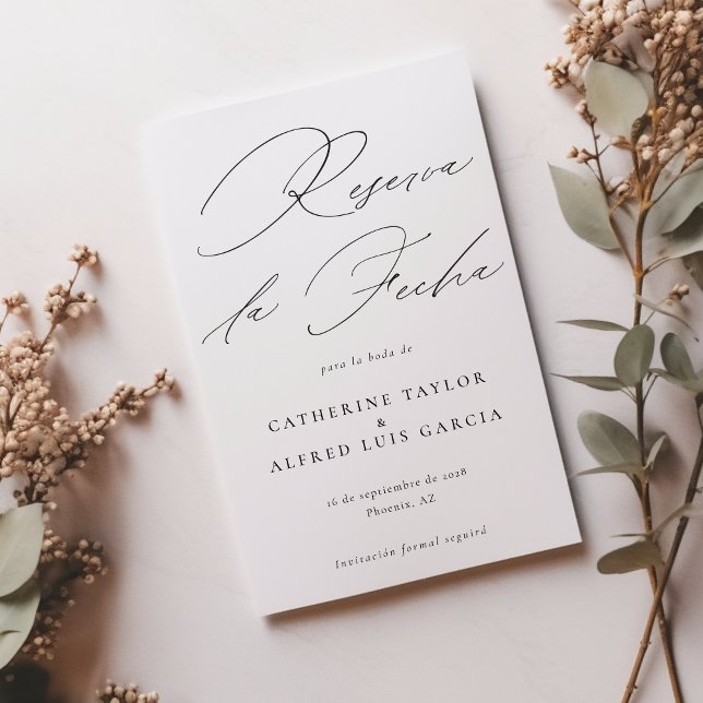 Reserve A Data Reserva La Fecha Spanis - Foto De Casamento (Criador carregado)