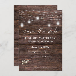 Reserve A Data Respirar do Bebê Rústico Salvar a Data