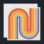 Reserve A Data Retro 1970s Style Arched Stripes Geometric Pattern<br><div class="desc">This artwork channels a retro graphic spirit, forming the letter‑like curve with parallel bands of red, orange, yellow, light blue, teal, and purple. The layered arcs flow in harmony, evoking the bold optimism of 1970s design. Set against a soft beige background, the vibrant rainbow palette stands out with clarity and...</div>
