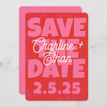 Reserve A Data Retro Funky Cor-de-Rosa Salvar Código Qr de Data<br><div class="desc">Retro Funky Cor-de-Rosa Salvar a Data</div>