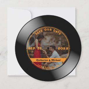 Reserve A Data Retro Music Vinyl Record Foto Round