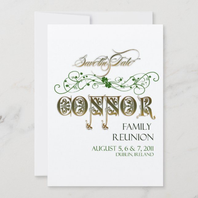 Reserve A Data Reunião da Família Salvar a Data (Frente)