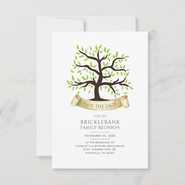 Reserve A Data Reunião da Família Simples Moderno (Frente)