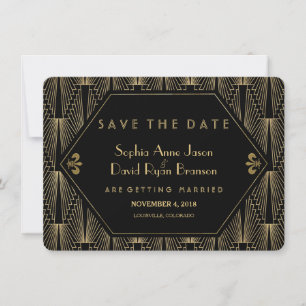 Reserve A Data Roaring 20s Great Gatsby Art Deco Salve o Dia