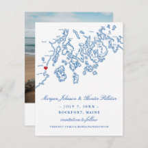 Rockport Maine Photo Save Date - Penobscot Bay