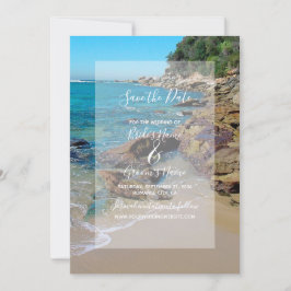 Reserve A Data Rocky Beach Wedding Save The Date