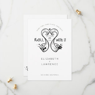 Reserve A Data Rolar com o Coração do Roll de Papel da Noiva e do