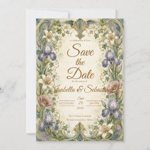 Reserve A Data Romance Botânica Art Nouveau Etérea Casamento