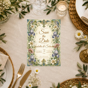 Reserve A Data Romance Botânica Art Nouveau Etérea Casamento