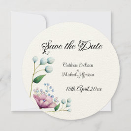 Reserve A Data Romance Botânico Suave De Casamento Floral Elegant