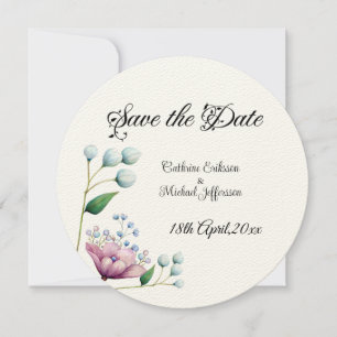Reserve A Data Romance Botânico Suave De Casamento Floral Elegant