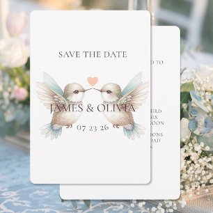 Reserve A Data Romance de Beija-flor Adorável Casamento Salve a D