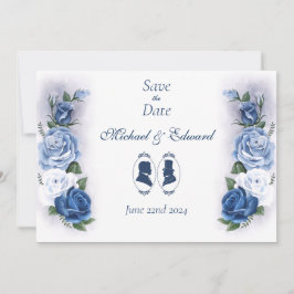 Reserve A Data Romantic Blue Regency Gay Botanical Silhouette