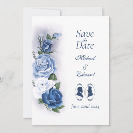 Reserve A Data Romantic Blue Regency Gay Botanical Silhouette