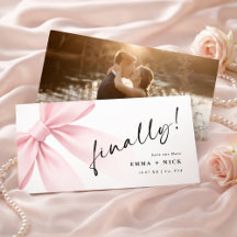 Romantic Bookmark Elegant Script Finally Photo