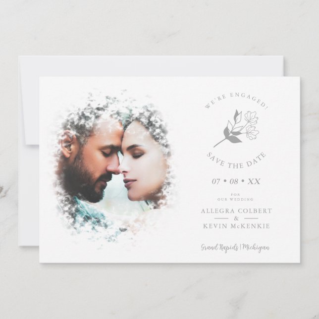 Reserve A Data Romantic Elegant Overlay Misty Effect Photo  (Frente)