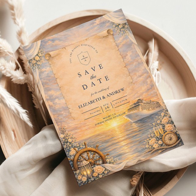 Reserve A Data Romantic Seaside Cruise Wedding (Criador carregado)