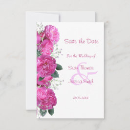 Reserve A Data Romântico Buquê Floral Casamento Salve A Data
