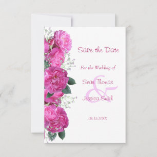 Reserve A Data Romântico Buquê Floral Casamento Salve A Data